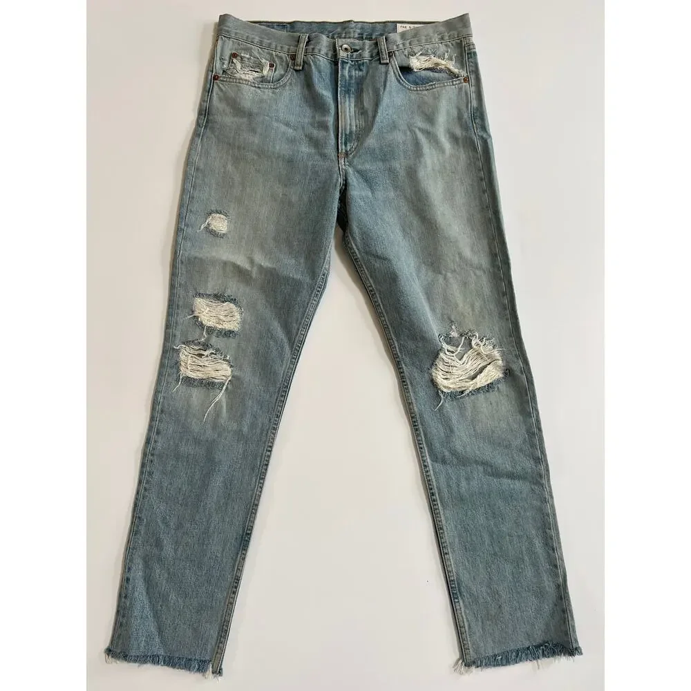 Rag & Bone Womens Union Pool Marilyn Distressed Jeans W1718K165UNI Size 31 - Picture 11 of 16